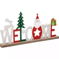 Wooden Welcome Christmas Tabletop Sign