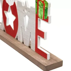 Wooden Welcome Christmas Tabletop Sign