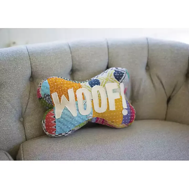 Woof Kantha Bone Shaped Pillow