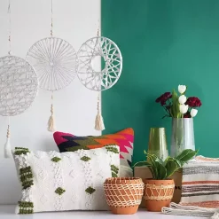 Woven Diamond Terracotta Planter