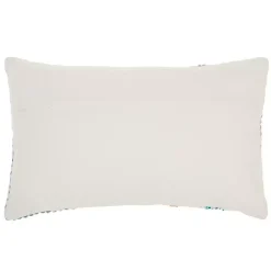 Woven Geometric Patches Lumbar Pillow