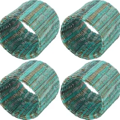Woven Minty 4-pc. Napkin Ring Set
