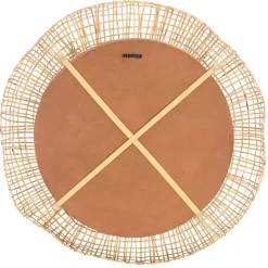 Woven Natural Cane Round Alia Wall Mirror