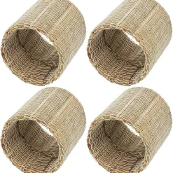 Woven Neutral 4-pc. Napkin Ring Set