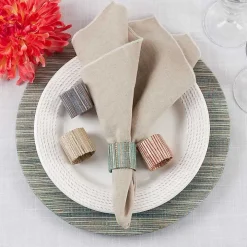 Woven Neutral 4-pc. Napkin Ring Set