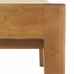 Woven Rope and Birch Wood Bench