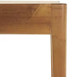 Woven Rope and Birch Wood Stool Ottoman