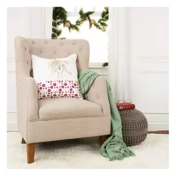 Wrapped Gift Pink Christmas Throw Pillow