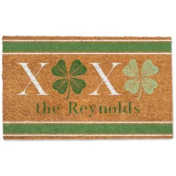 XOXO Clover Personalized Coir Doomat