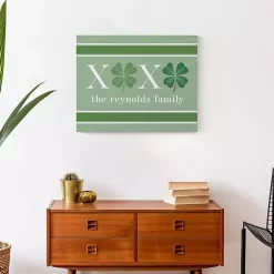 XOXO Clover Personalized Canvas Wall Plaque