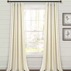 Yellow & Gray Farmhouse Curtain Panel Set, 95 in.