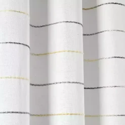 Yellow and Gray Stripe Curtain Panel Set, 84 in.