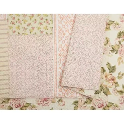 Yellow and Pink Patchwork Blooms Full/Queen Quilt