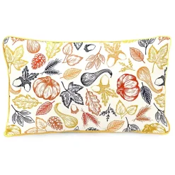 Yellow Blessed Outdoor Lumbar Pillow