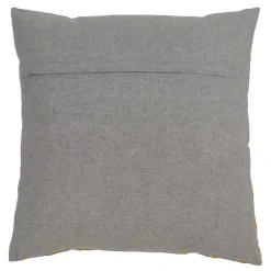 Yellow Crosshatch Stitch Cotton Throw Pillow