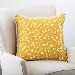 Yellow Embroidered Claudia Pillow
