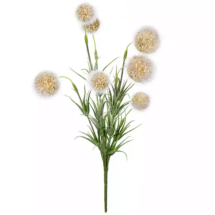 Yellow Floral Pom-Pom Bundles, Set of 6