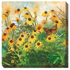 Yellow Flowers Outdoor Canvas Art Print