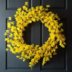 Yellow Forsythia Flowers Wreath