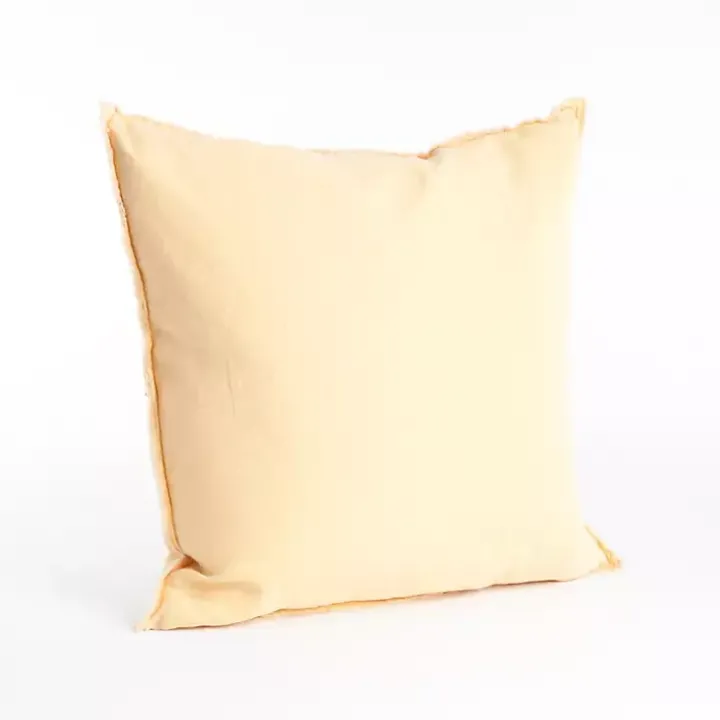 Yellow Fringed Edge Pillow