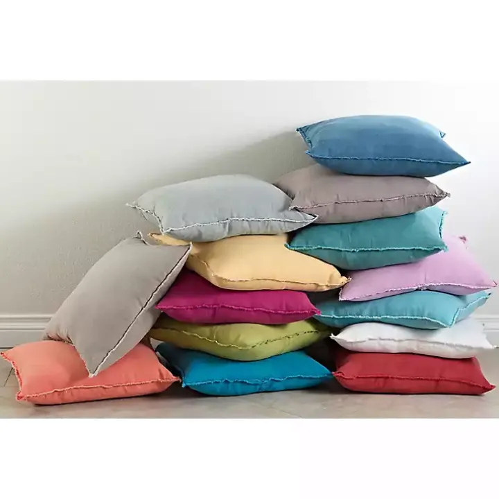 Yellow Fringed Edge Pillow