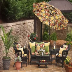 Yellow Herringbone Outdoor Pillows, Set of 2