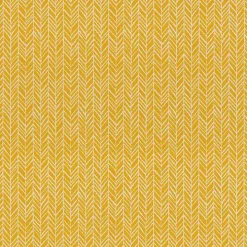 Yellow Herringbone Tufted Outdoor Settee Cushion
