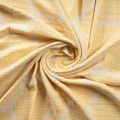 Yellow Honeycomb Cotton Throw