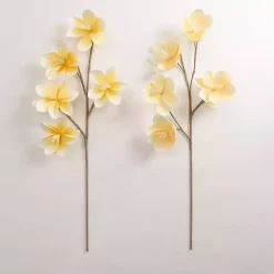 Yellow Japanese Magnolia Sprays, Set of 2