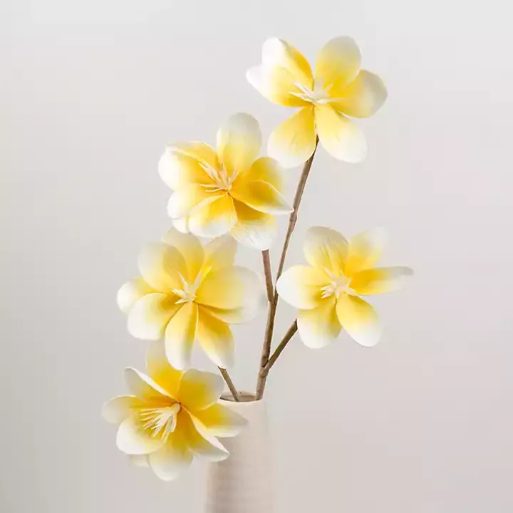 Yellow Japanese Magnolia Sprays, Set of 2