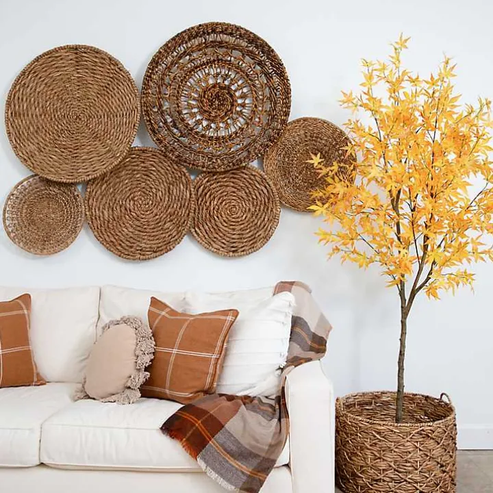 Yellow Maple Tree in Black Planter, 7 ft.