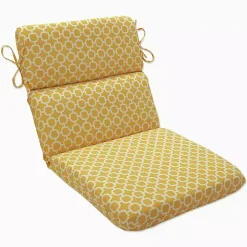 Yellow Pattern Outdoor Chair Cushion