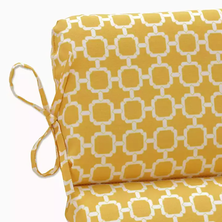 Yellow Pattern Outdoor Chair Cushion