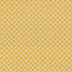 Yellow Pattern Rounded Outdoor Settee Cushion