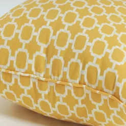 Yellow Pattern XL Outdoor Lumbar Pillows, Set of 2