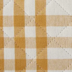 Yellow Plaid Eat Drink Enjoy 4-pc. Dish Towel Set