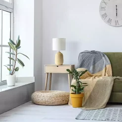 Yellow Purled Ceramic Table Lamp