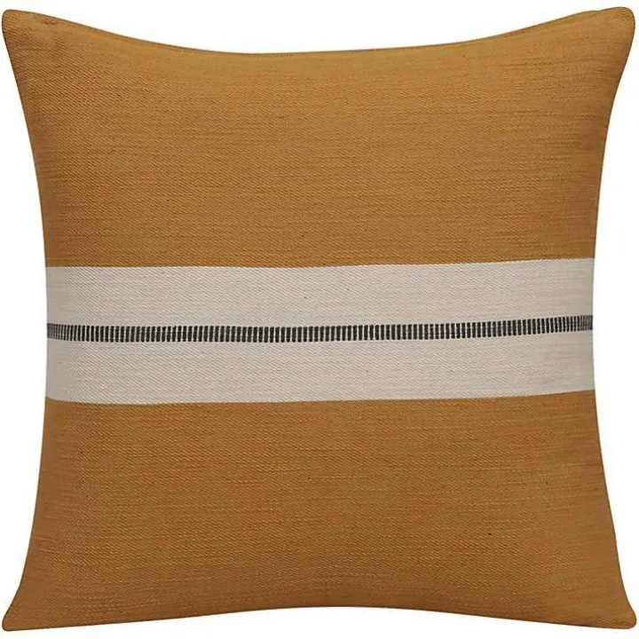 Yellow Single Stripe Pillow