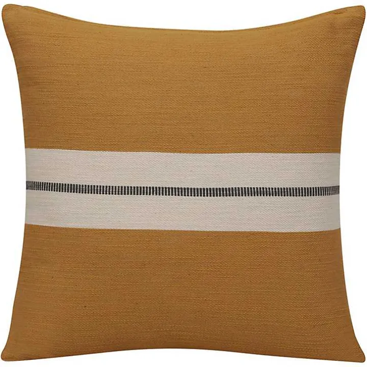 Yellow Single Stripe Pillow