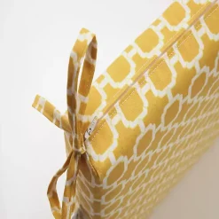 Yellow Square Outdoor Seat Cushions, Set of 2