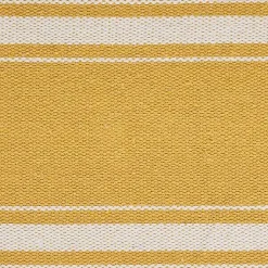 Yellow Striped Fringe Placemats, Set of 4
