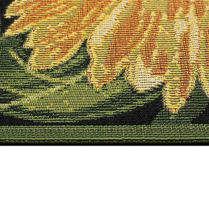 Yellow Sunflower Indoor/Outdoor Runner, 1x4