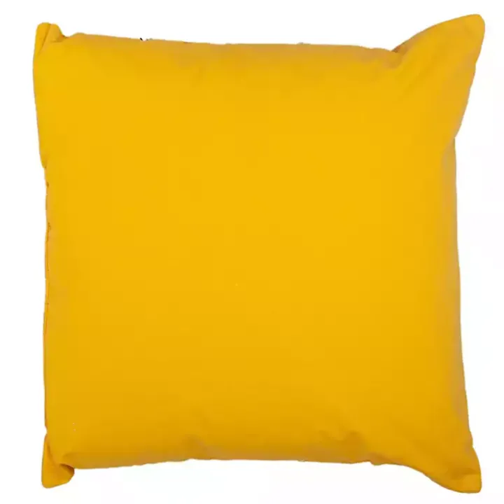 Yellow Woven Lines Pillow