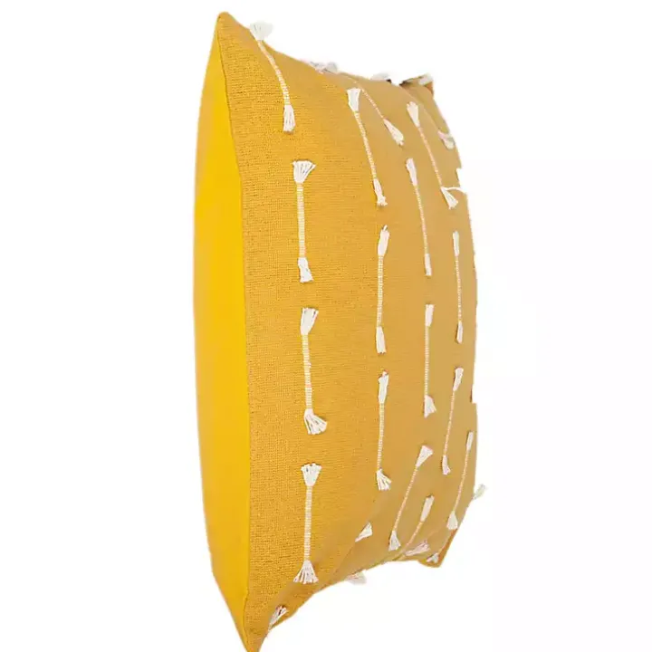 Yellow Woven Lines Pillow