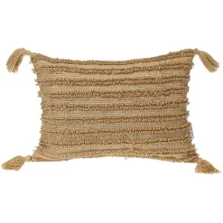 Yellow Woven Stripes Lumbar Pillow