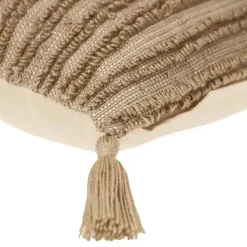 Yellow Woven Stripes Lumbar Pillow