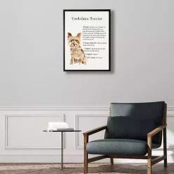 Yorkshire Terrier Facts Framed Wall Plaque