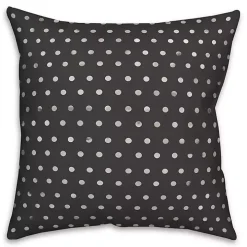 You, Me and the Furry Kids Polka Dot Pillow