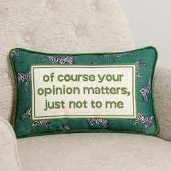 Your Opinion Zebra Lumbar Pillow